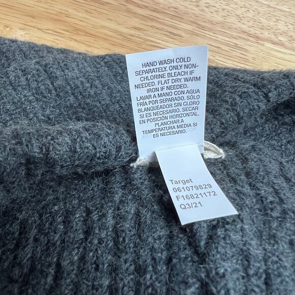 Universal Thread Women's Dark Charcoal Gray Wide Ribbed Winter Hat - NWT - Picture 8 of 8